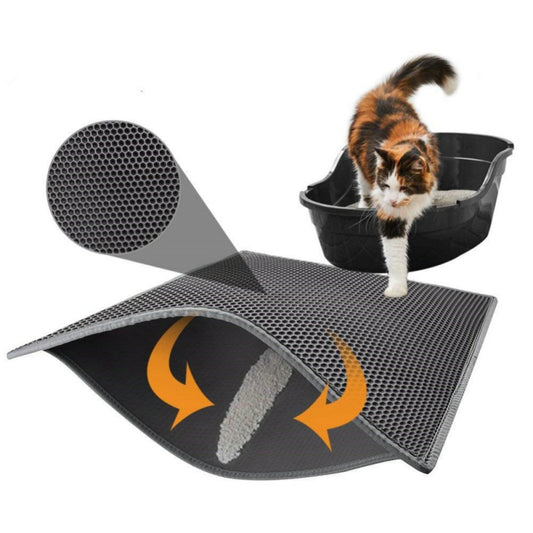 Honeycomb Waterproof Cat Litter Mat for Easy Cleanup