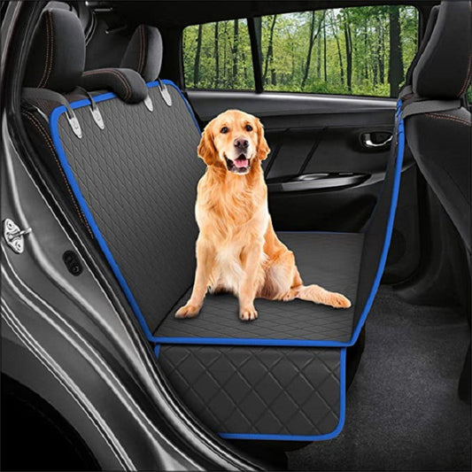 Waterproof Dog Car Seat Cover Hammock with Mesh Window and Storage Pocket